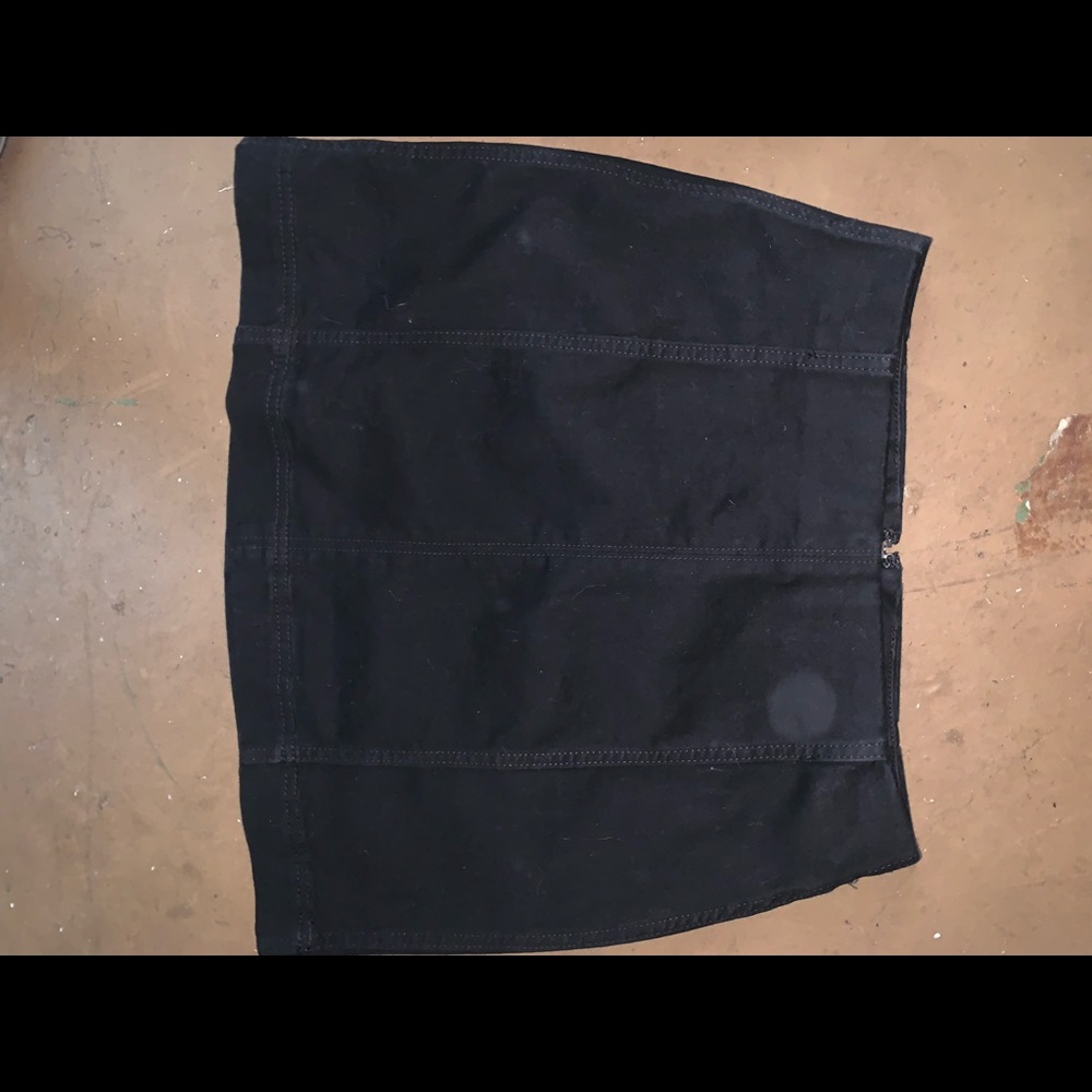 Black jean skirt